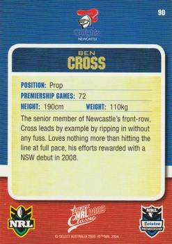 2009 Select Classic #90 Ben Cross Back
